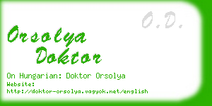 orsolya doktor business card
